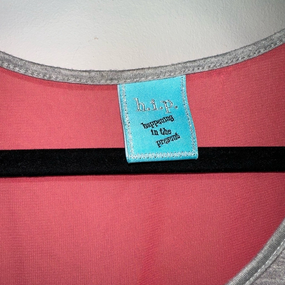 Women's H.I.P. Tank Top Size S Gray and Coral ruffles - Picture 9 of 9